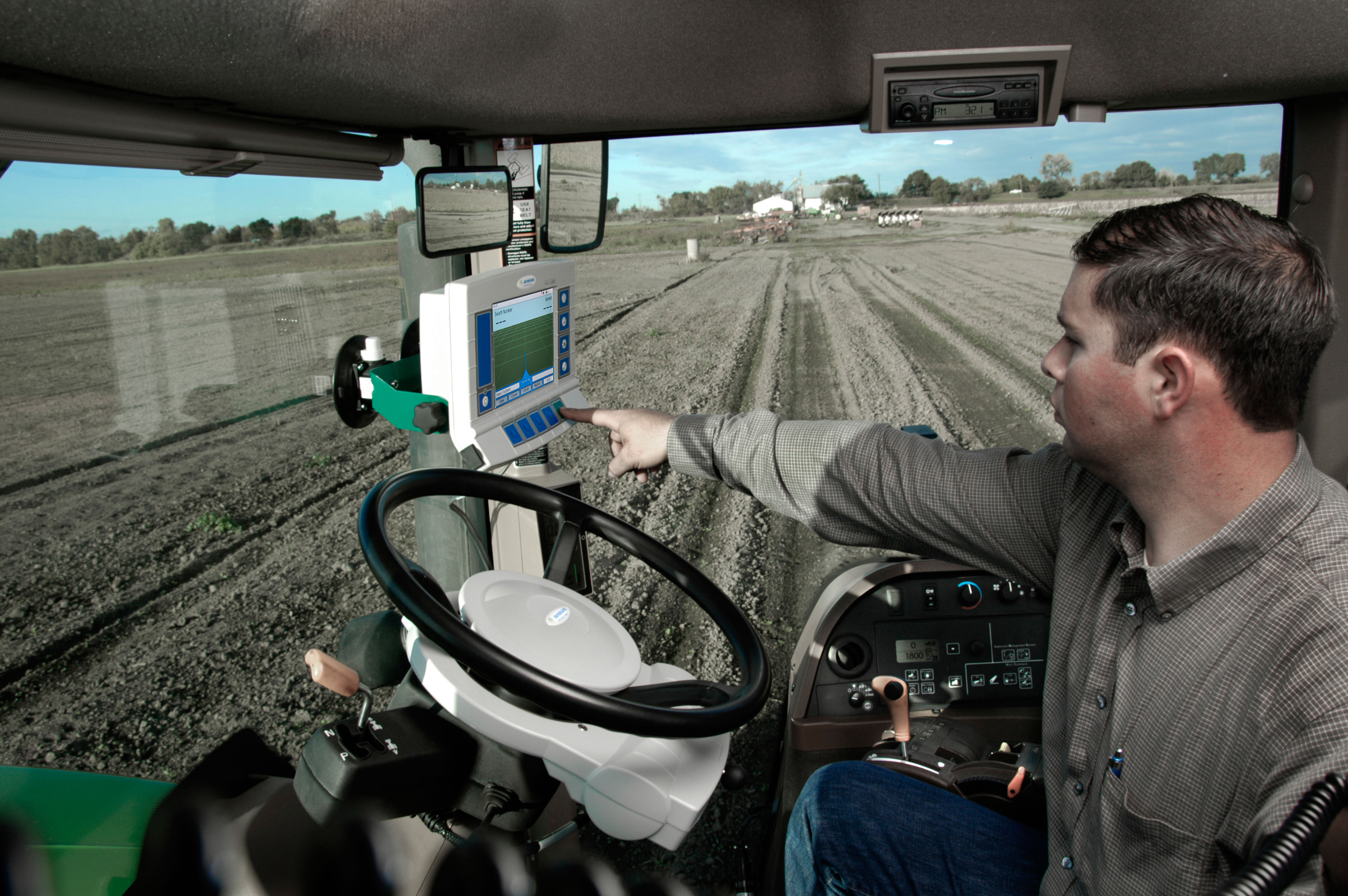 Tractor with GPS navigation