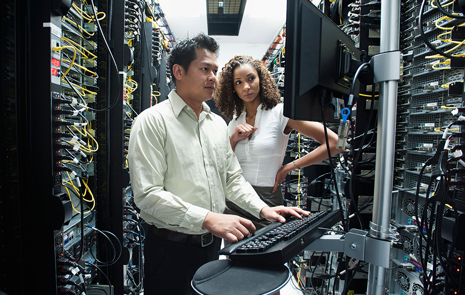 Computers in a server room