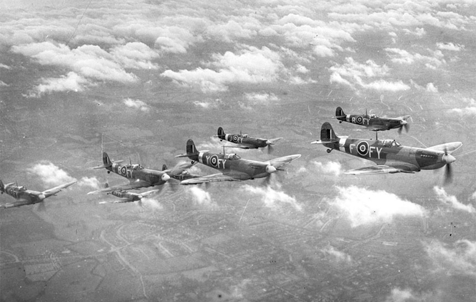 A flight of Spitfires