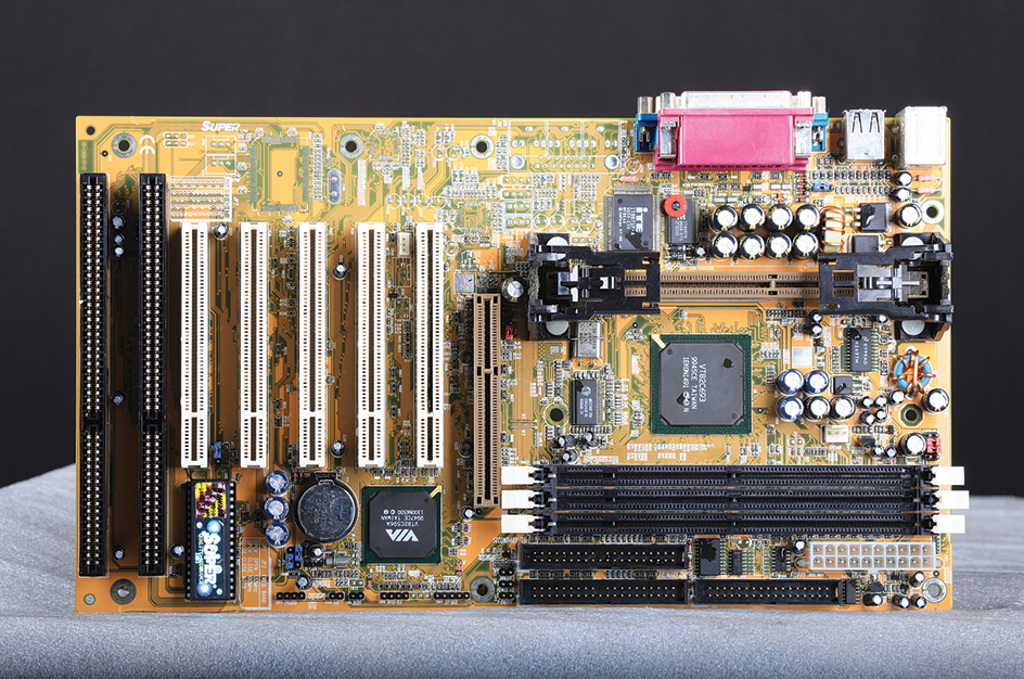 Chips on a motherboard