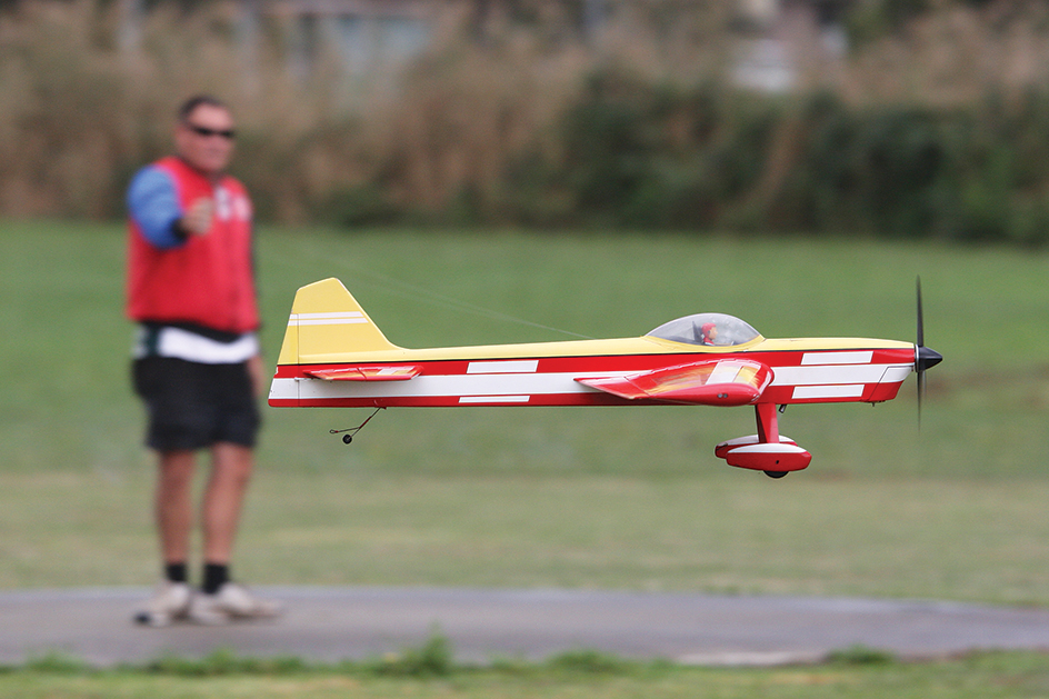 Control-line model airplane