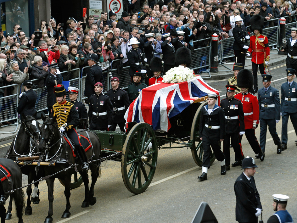 Margaret Thatcher's funeral procession