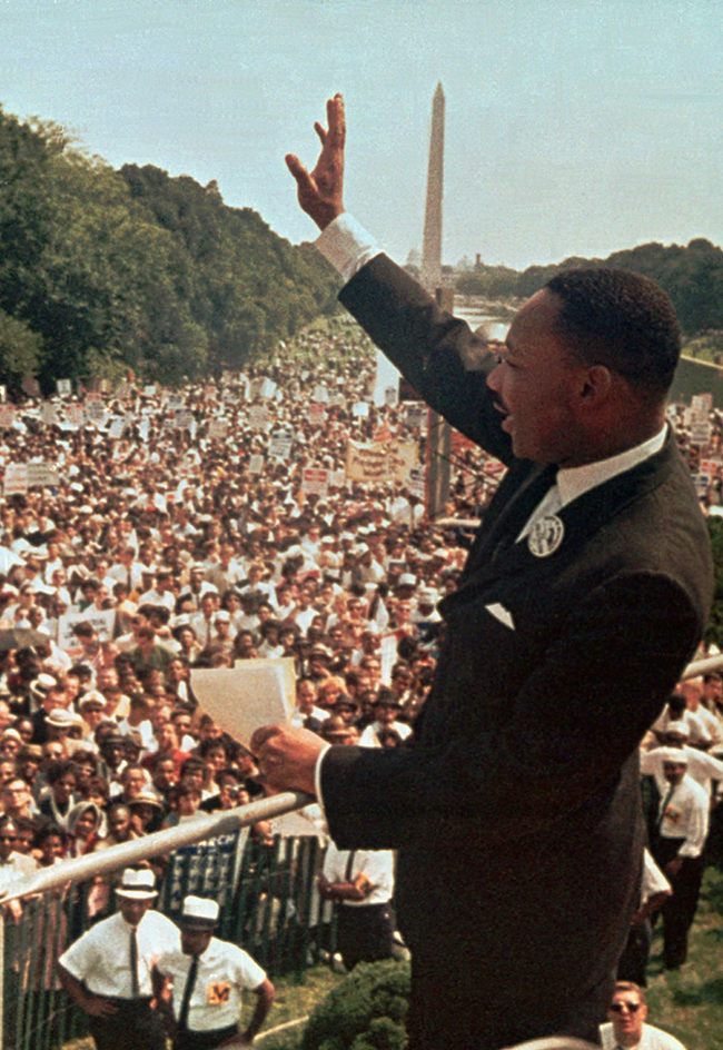 Martin Luther King, Jr., speaks at the 1963 March on Washington