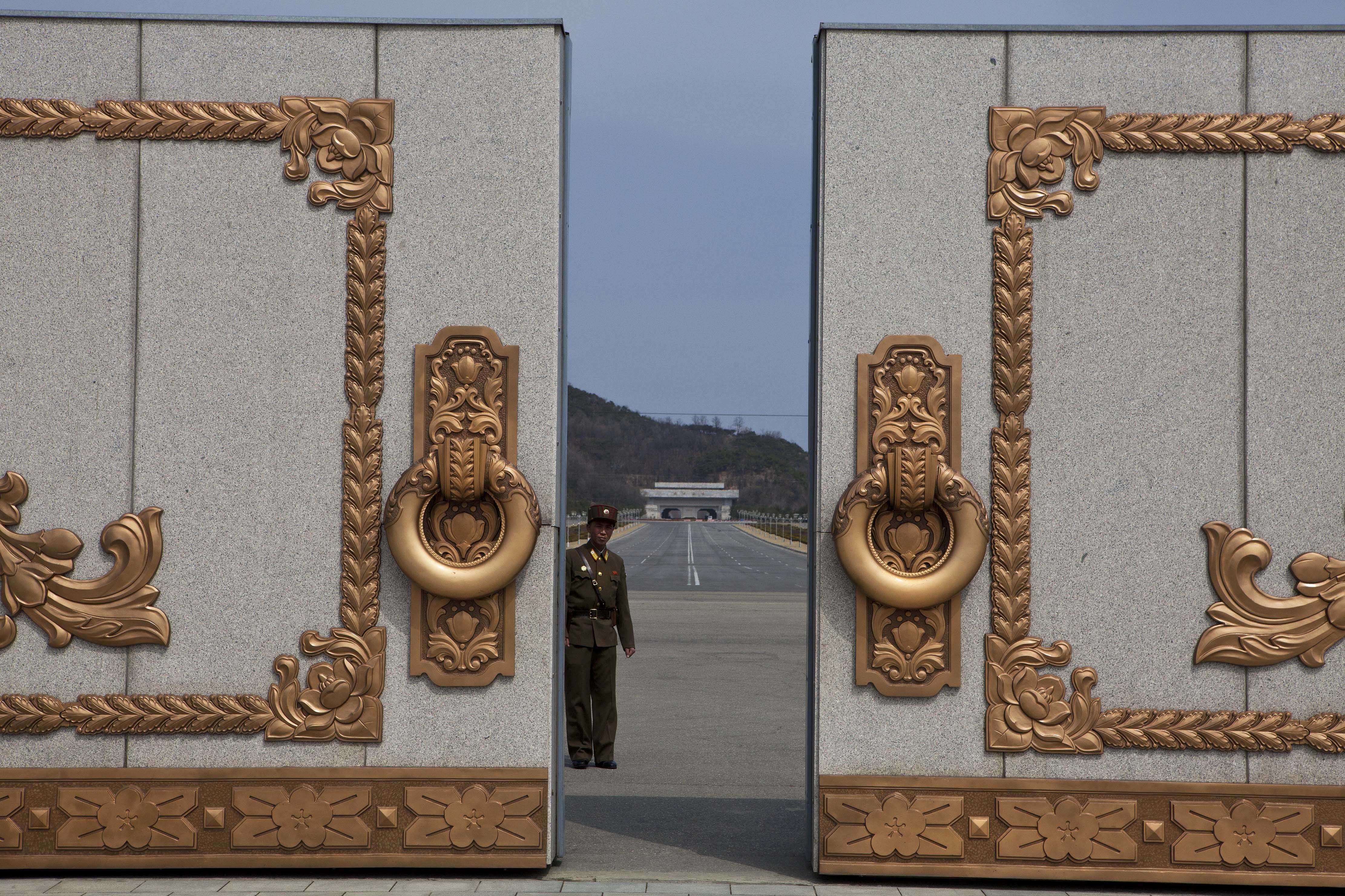 Gates of the Kumsusan Palace of the Sun in Pyongyang, North Korea