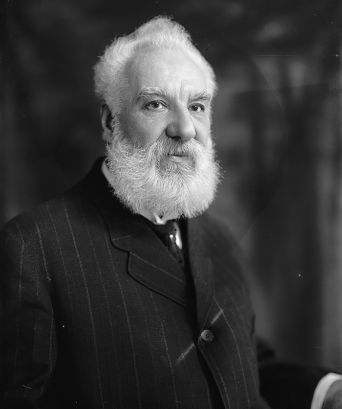 Scottish-born inventor Alexander Graham Bell, creator of the telephone, in later life