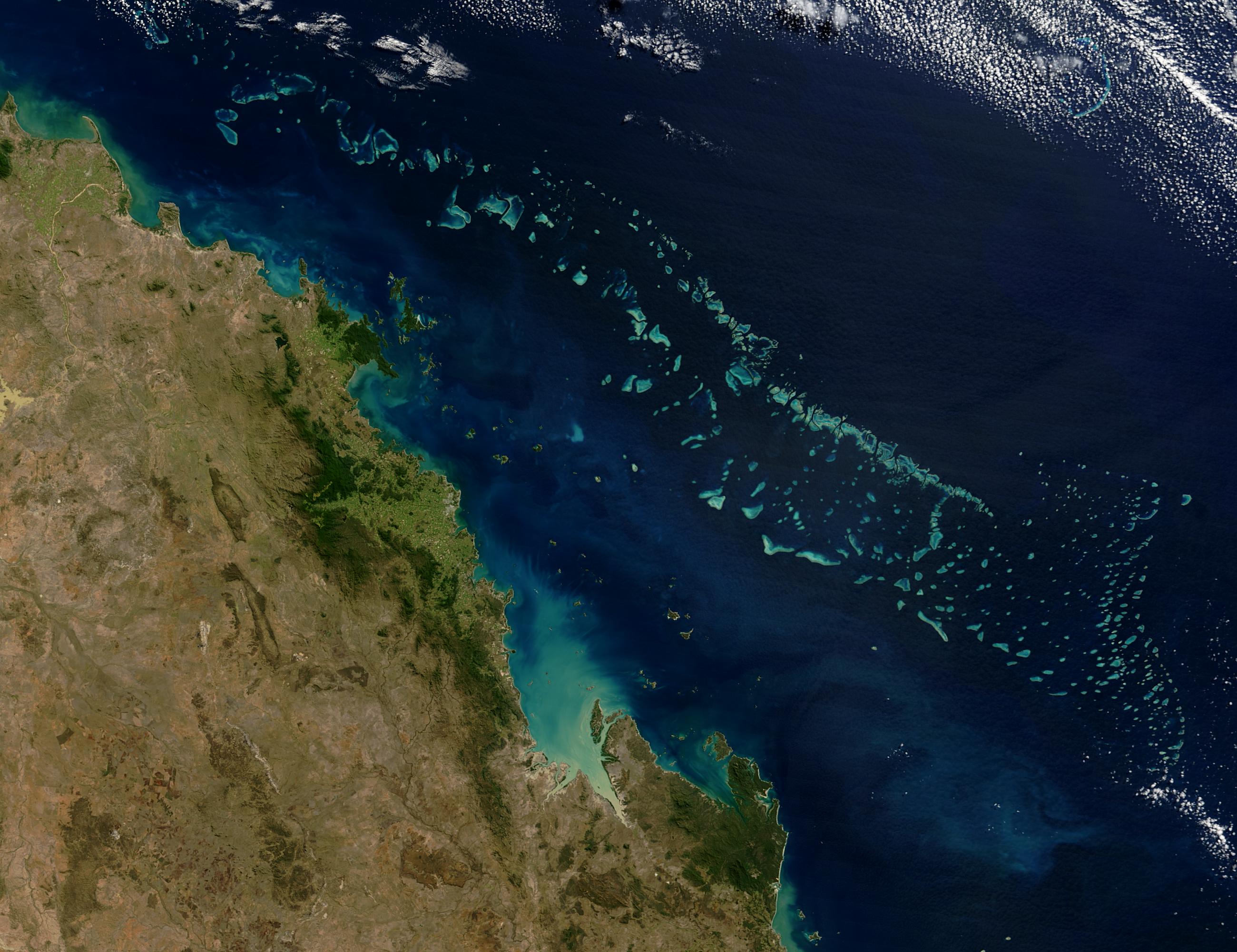 Satellite image of the Great Barrier Reef