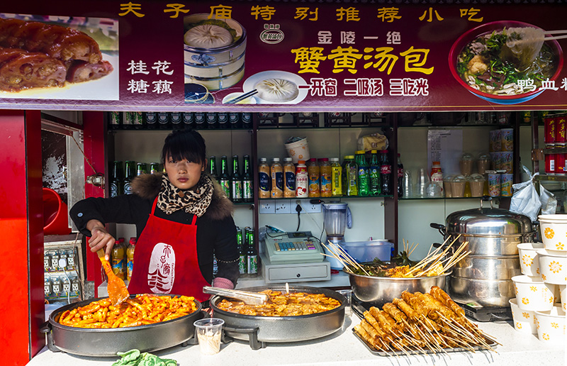 Food stand in China