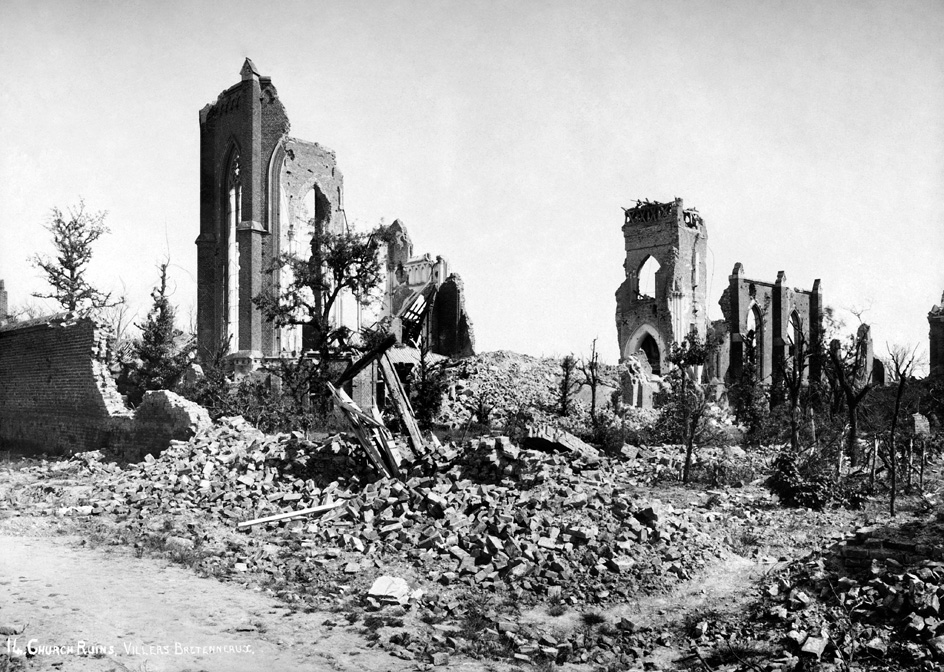 The ruins of Villers-Bretonneux