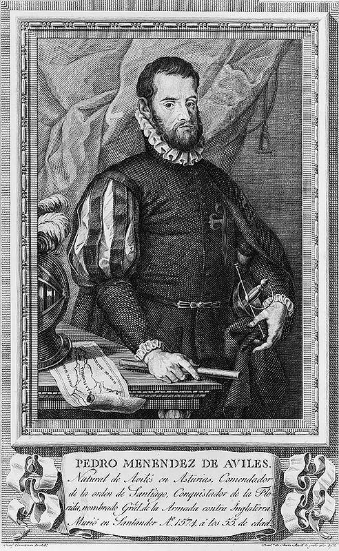 Spanish explorer Pedro Menéndez de Avilés, founder of St. Augustine, Florida