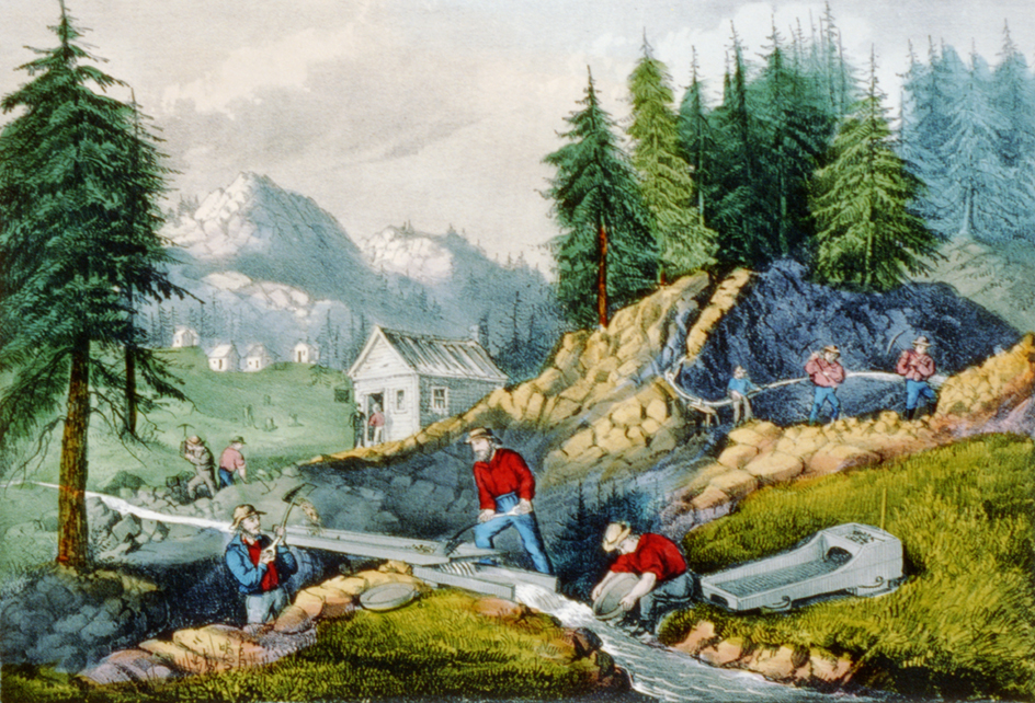 Gold mining in California