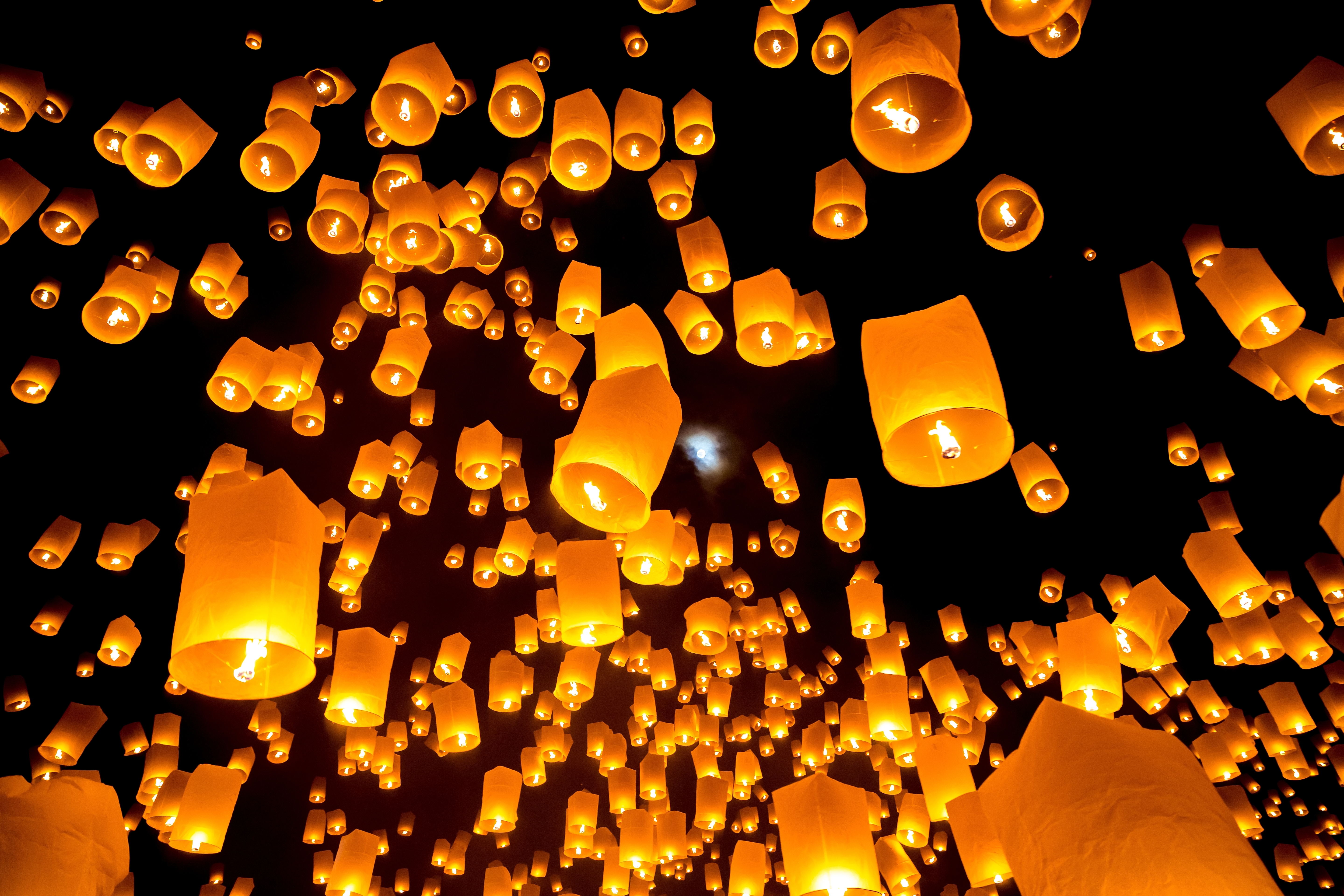 Sky lantern festival in Thailand