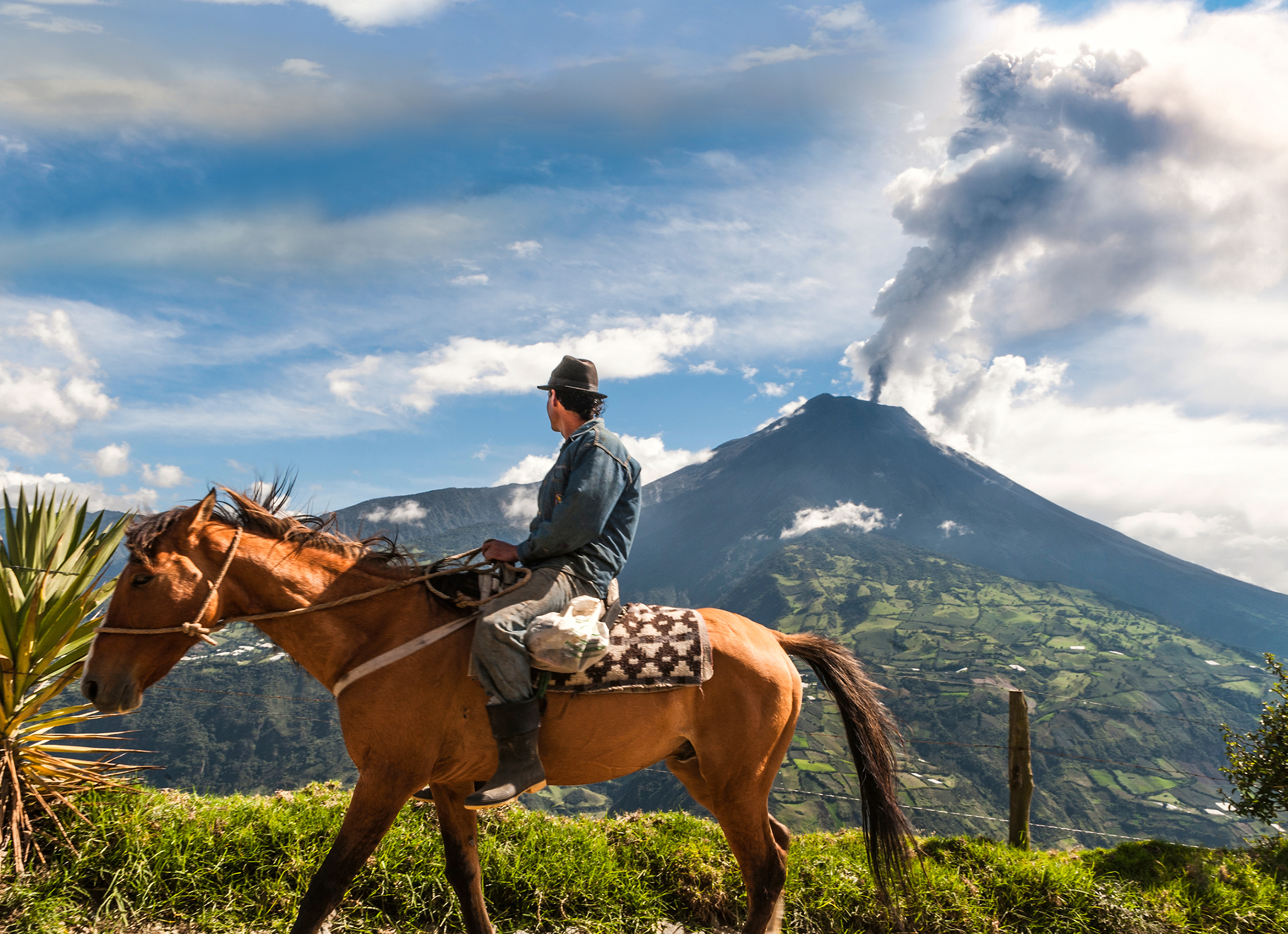 Tungurahua volcano in Ecuador