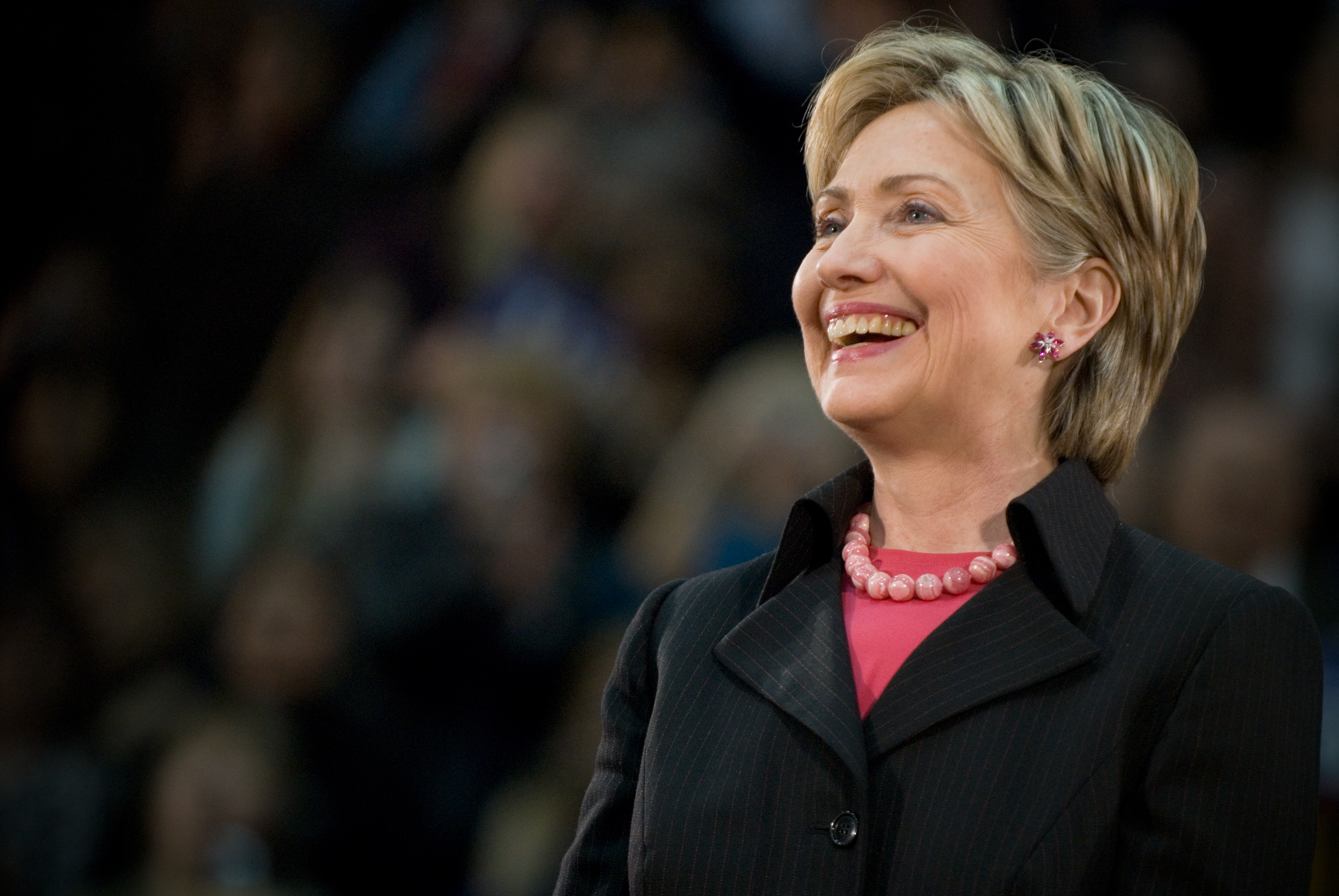 Hillary Clinton at a campaign rally