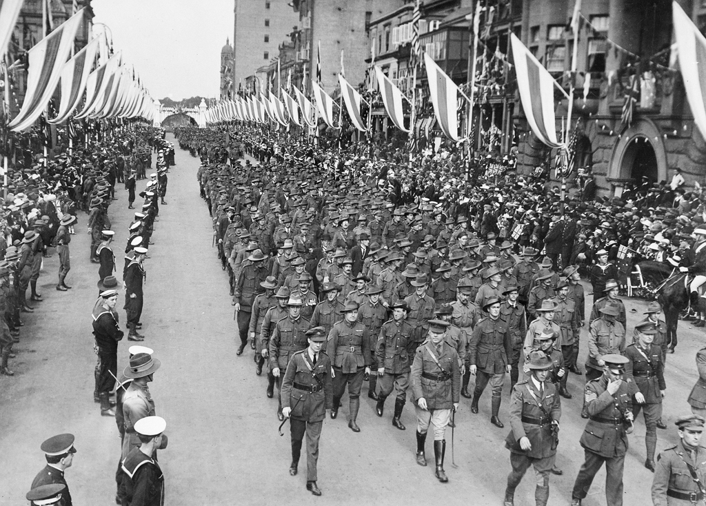 ANZAC troops in Sydney, 1919