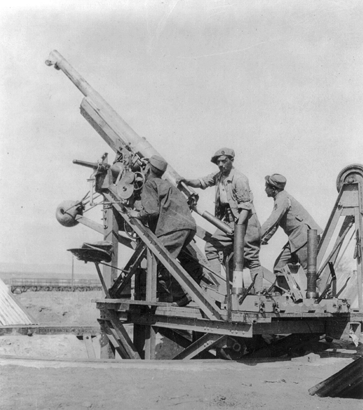 French gunners on the Salonika Front in Greece in World War I