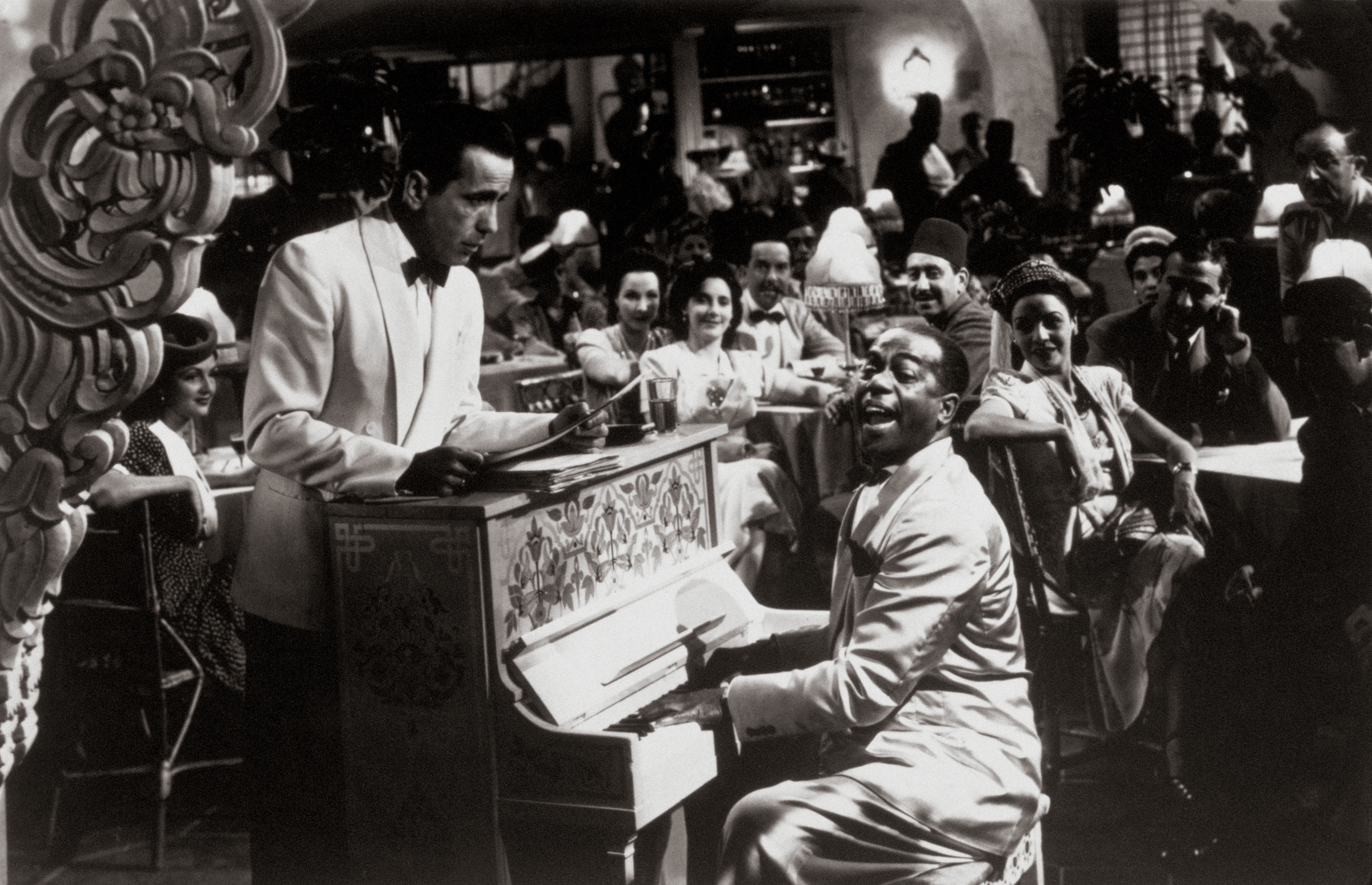 Humphrey Bogart and Dooley Wilson in Casablanca