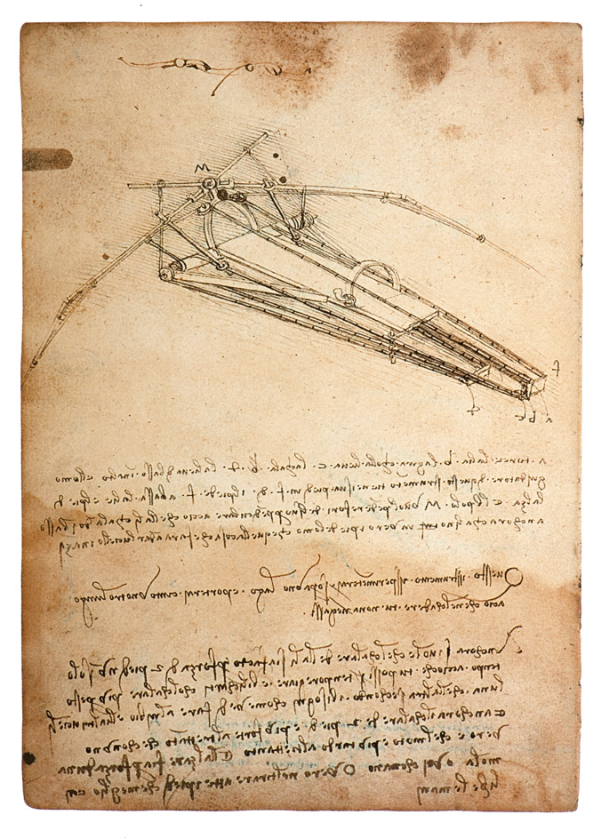 Leonardo da Vinci's design for a flying machine