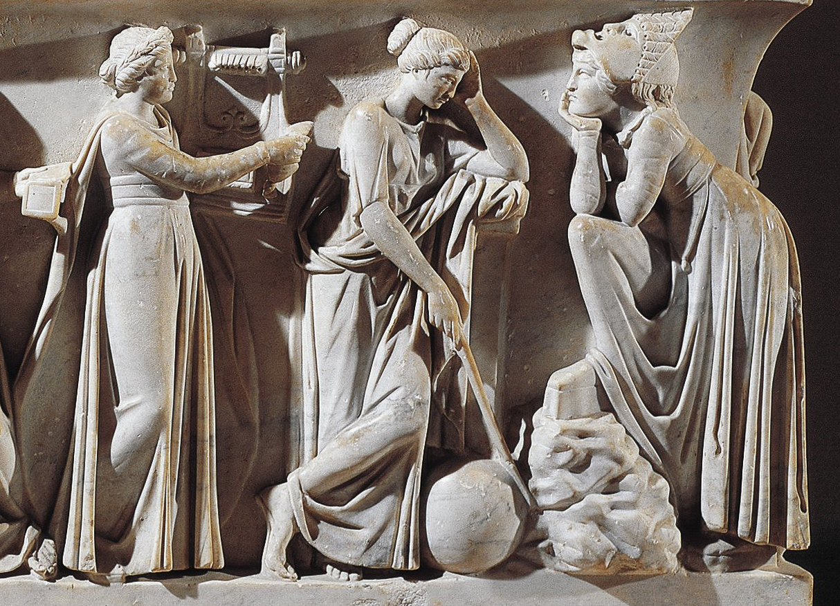 Muses on sarcophagus