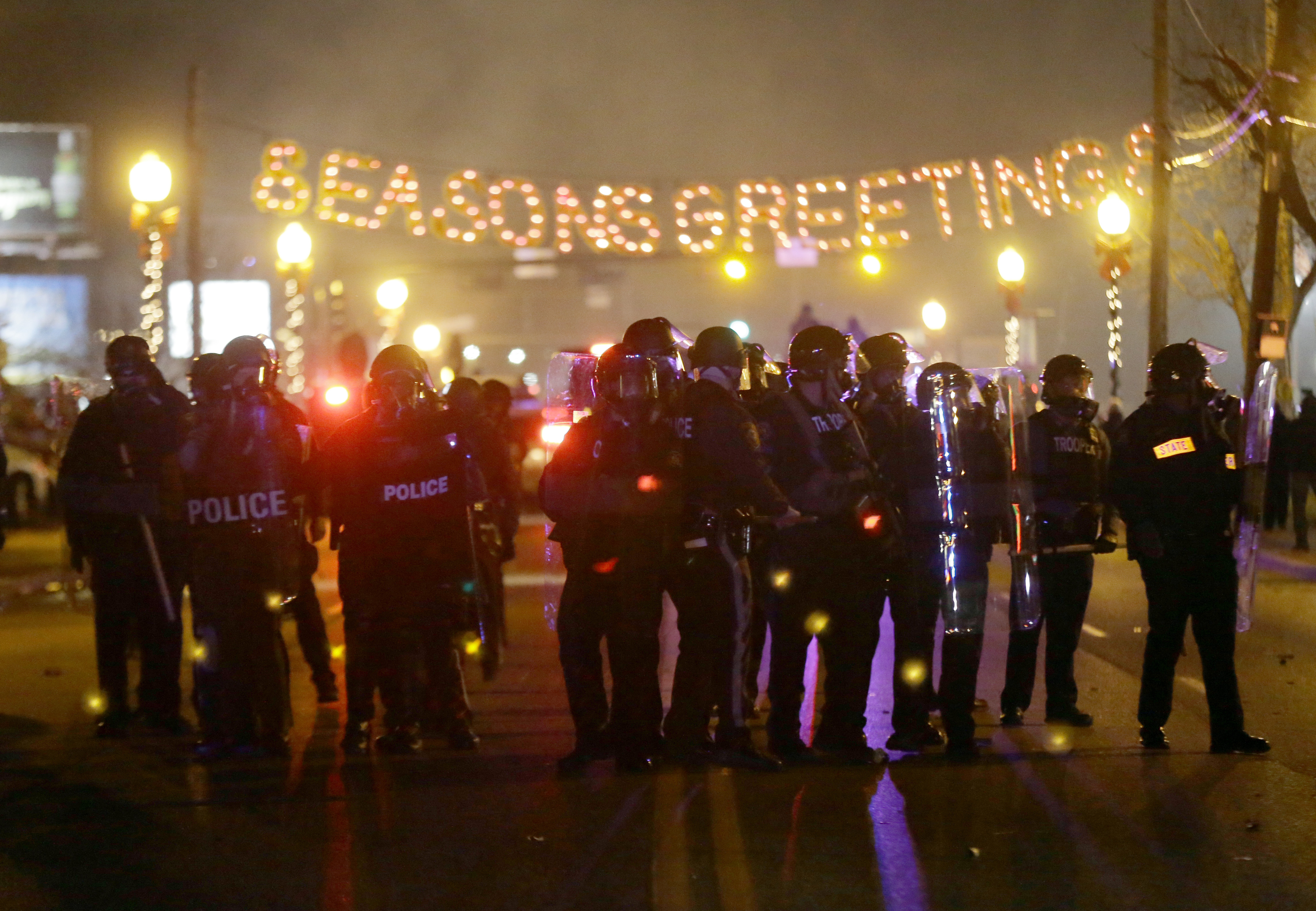 Police monitor Ferguson protests