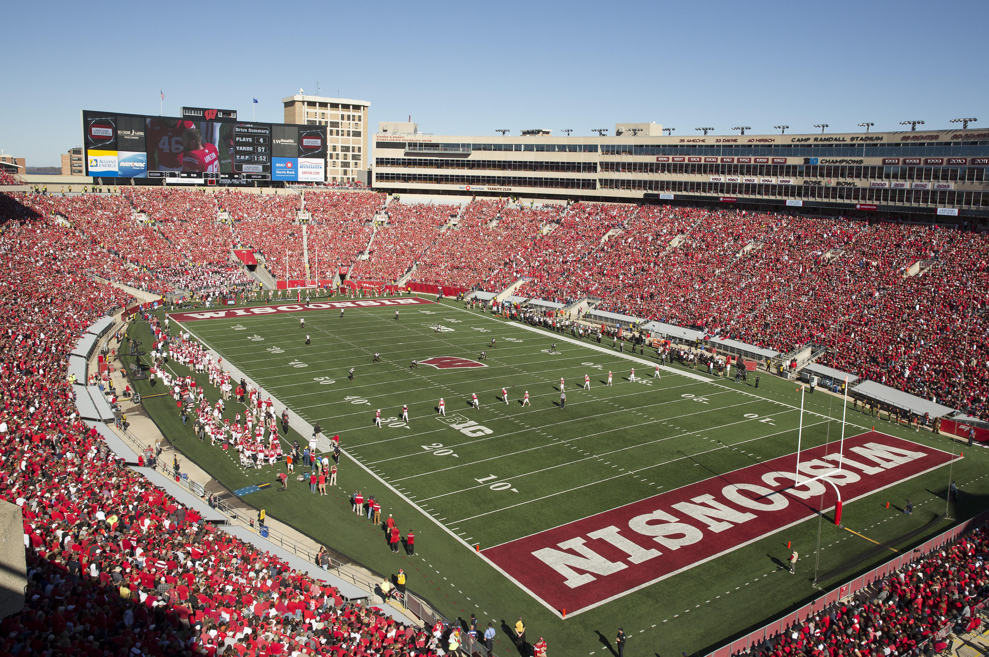 Camp Randall Stadium on the campus of the University of Wisconsin in Madison