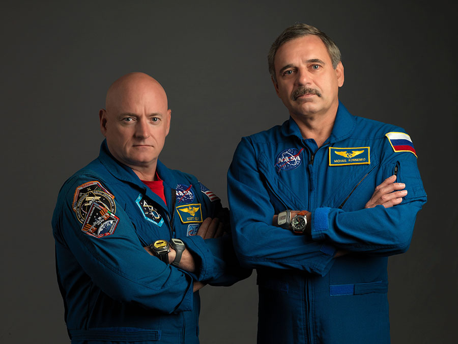 Scott Kelly and Mikhail Kornienko