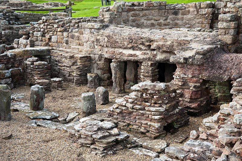 Roman ruins at Vindolanda in Tynedale, England