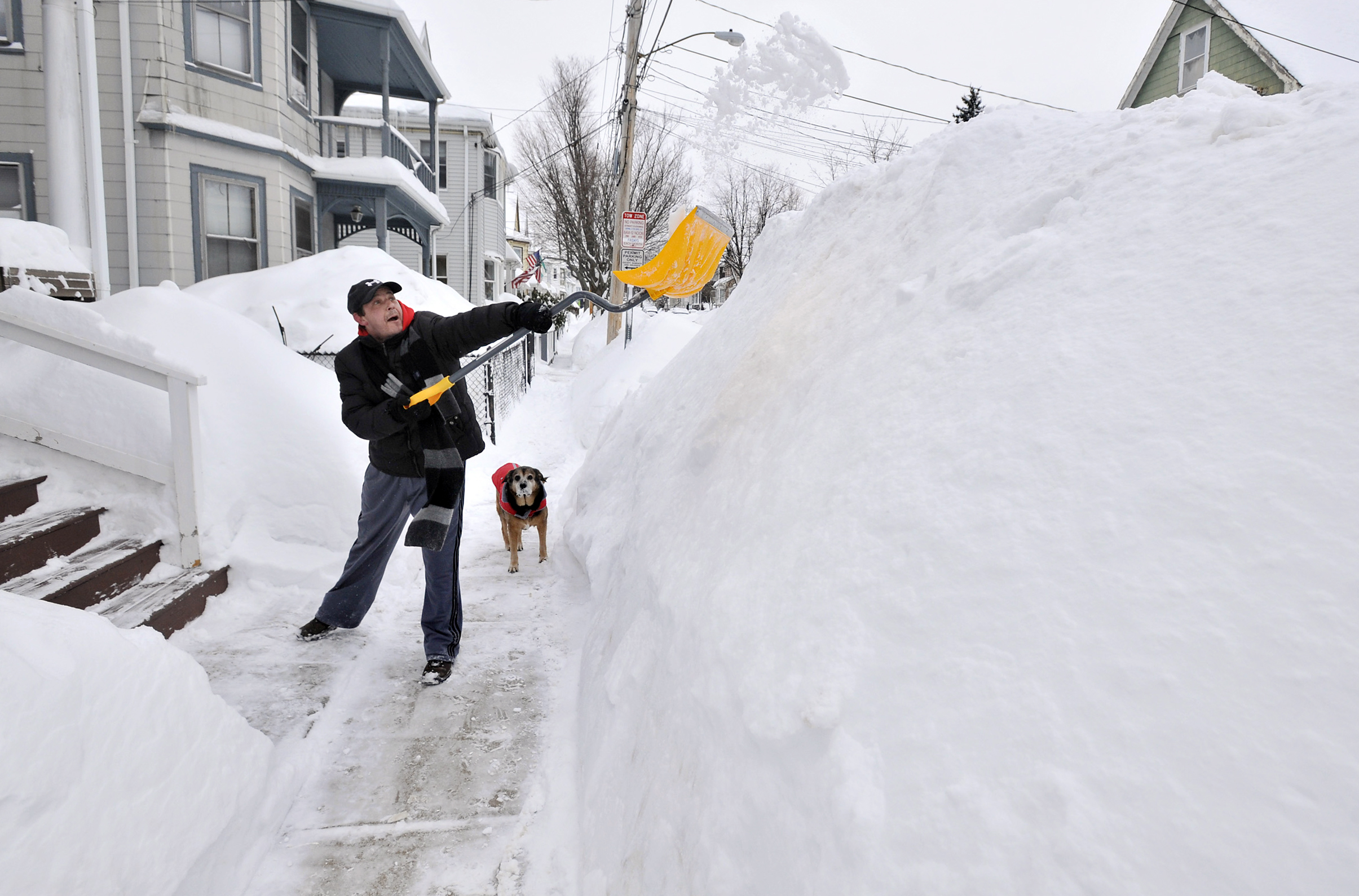 Shoveling snow