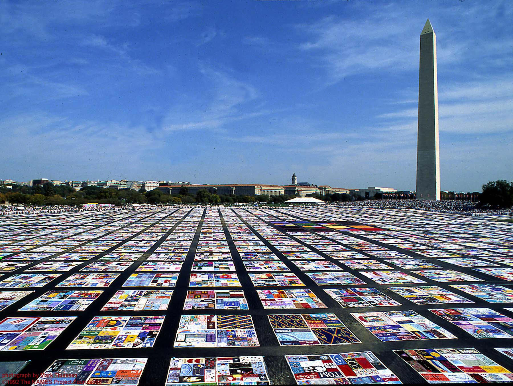 The AIDS Memorial Quilt on display in Washington, D.C.