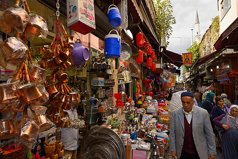 Open-air market in Istanbul, Turkey