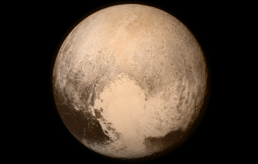 Image of the dwarf planet Pluto taken by the New Horizons probe