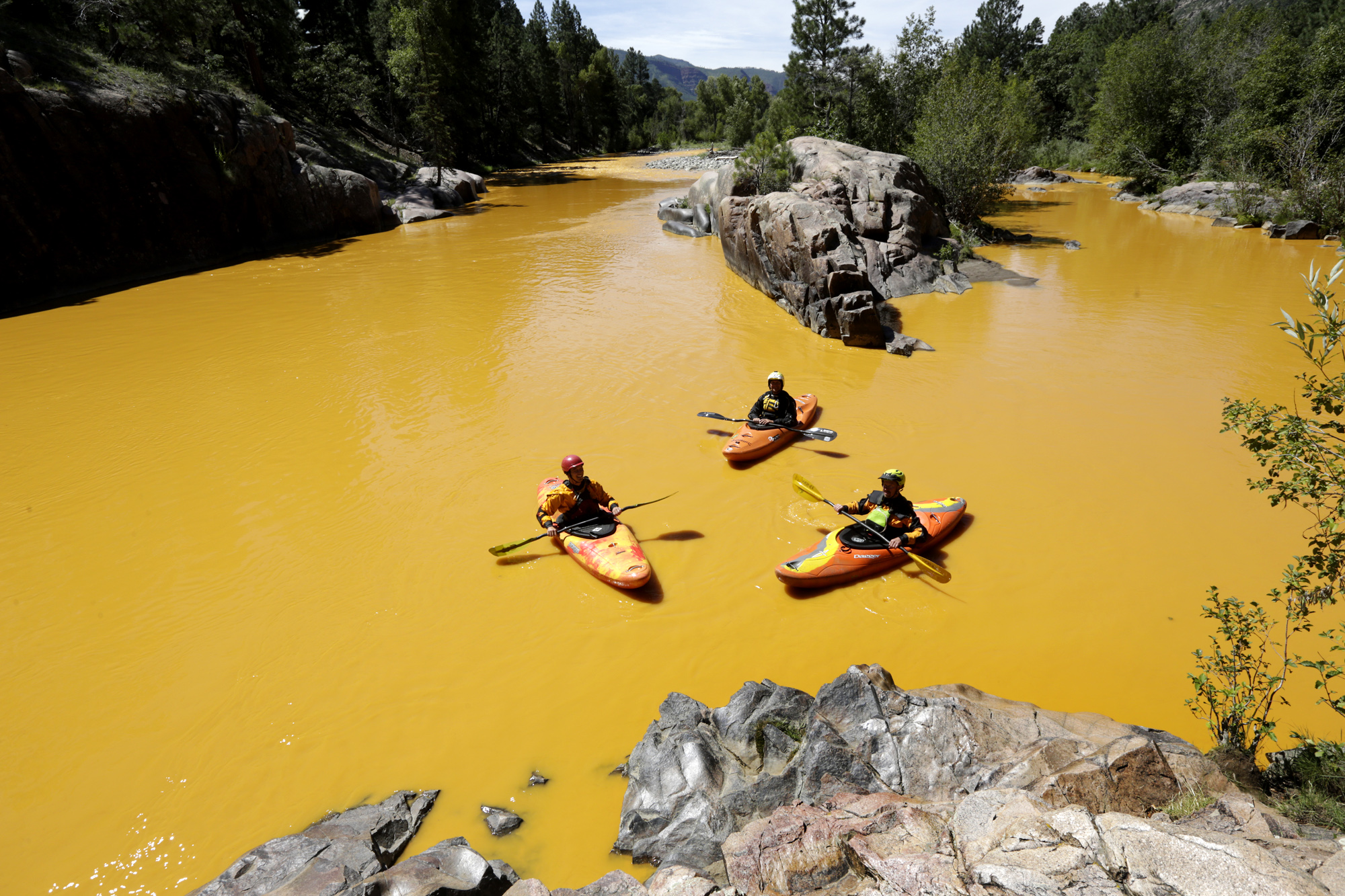 River waters polluted by mining waste