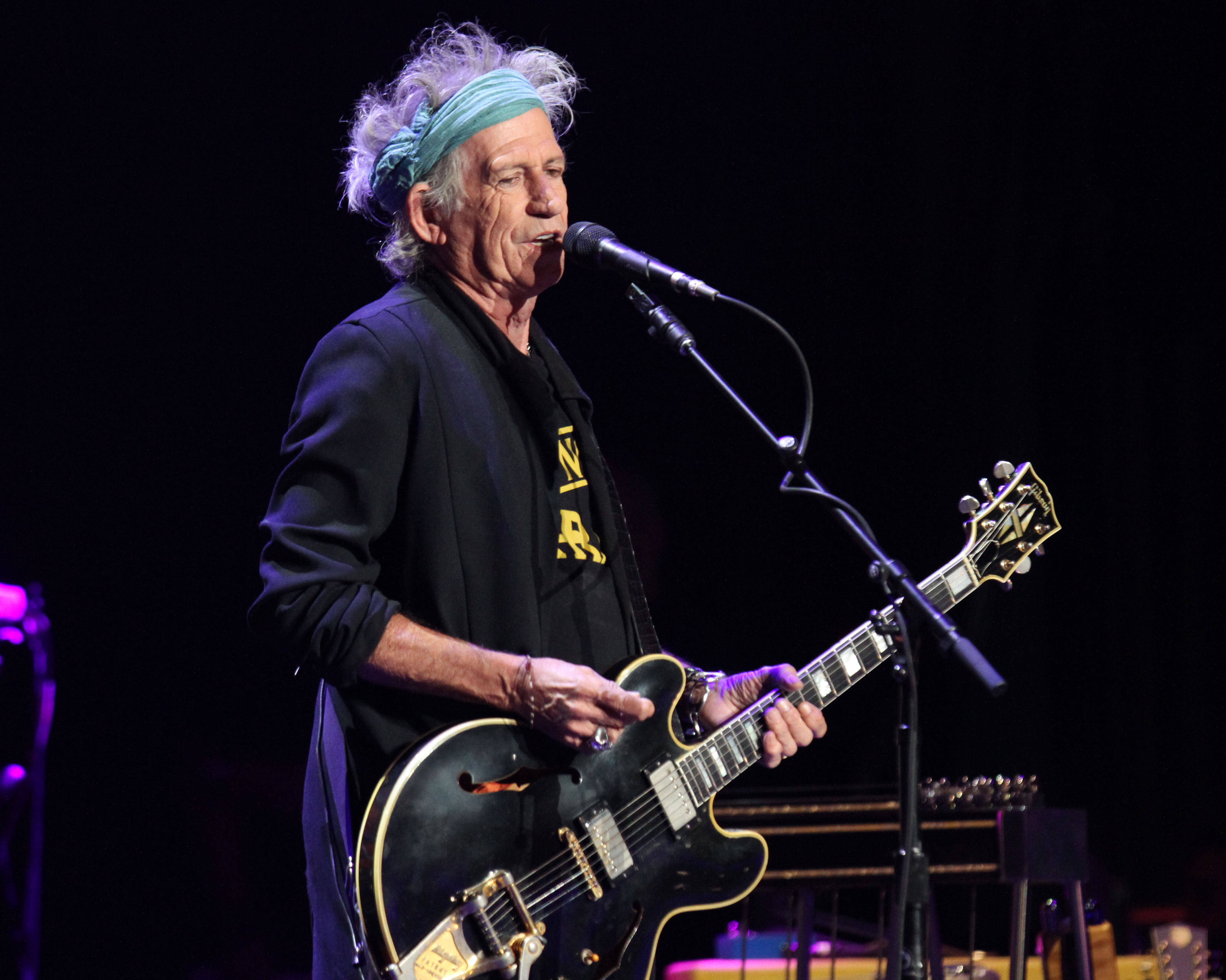 Keith Richards, guitarist for the Rolling Stones rock band