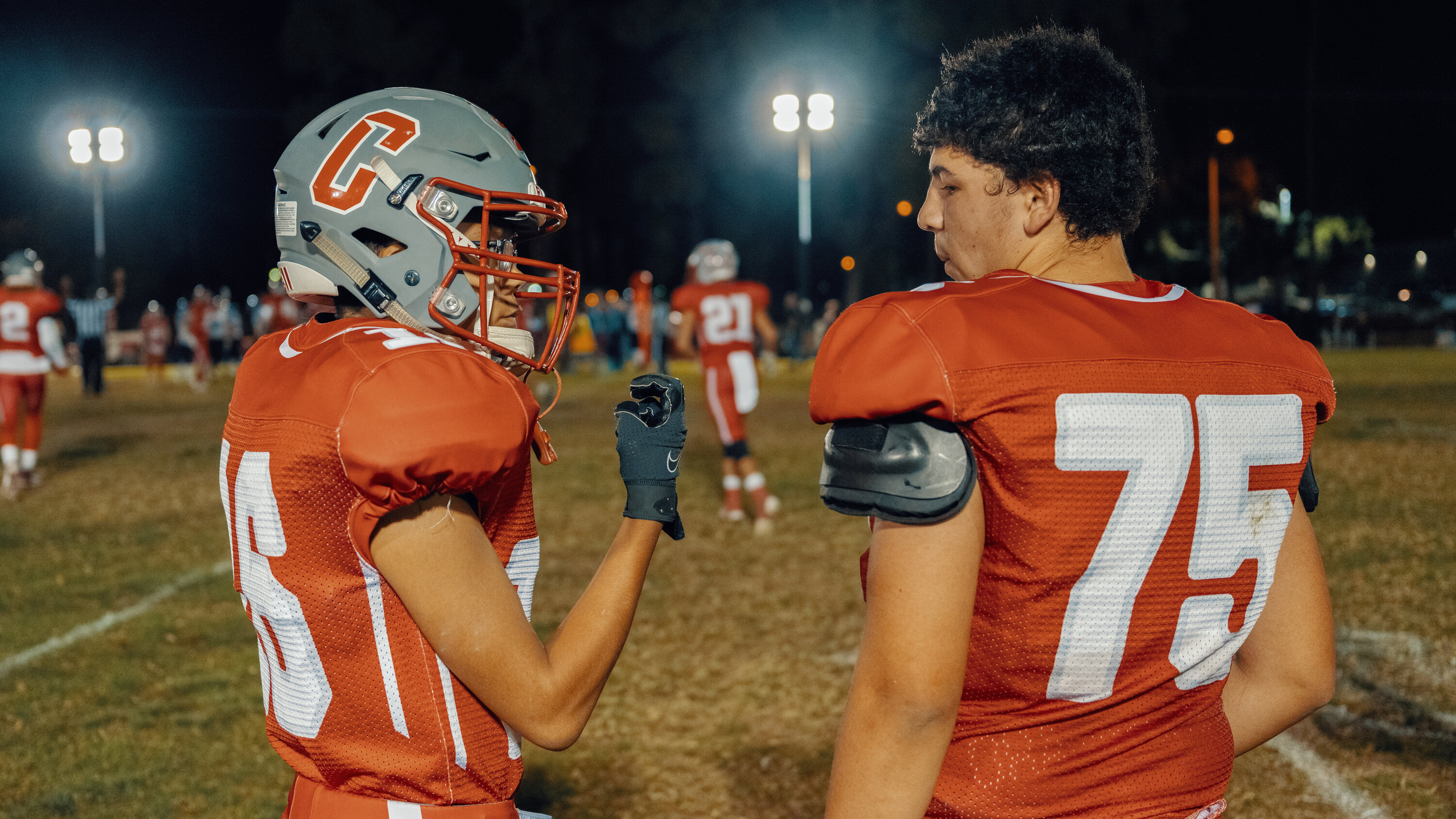 Players on a football team for the deaf