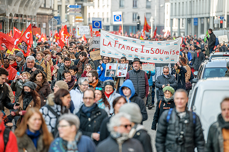 French labor reform protesters