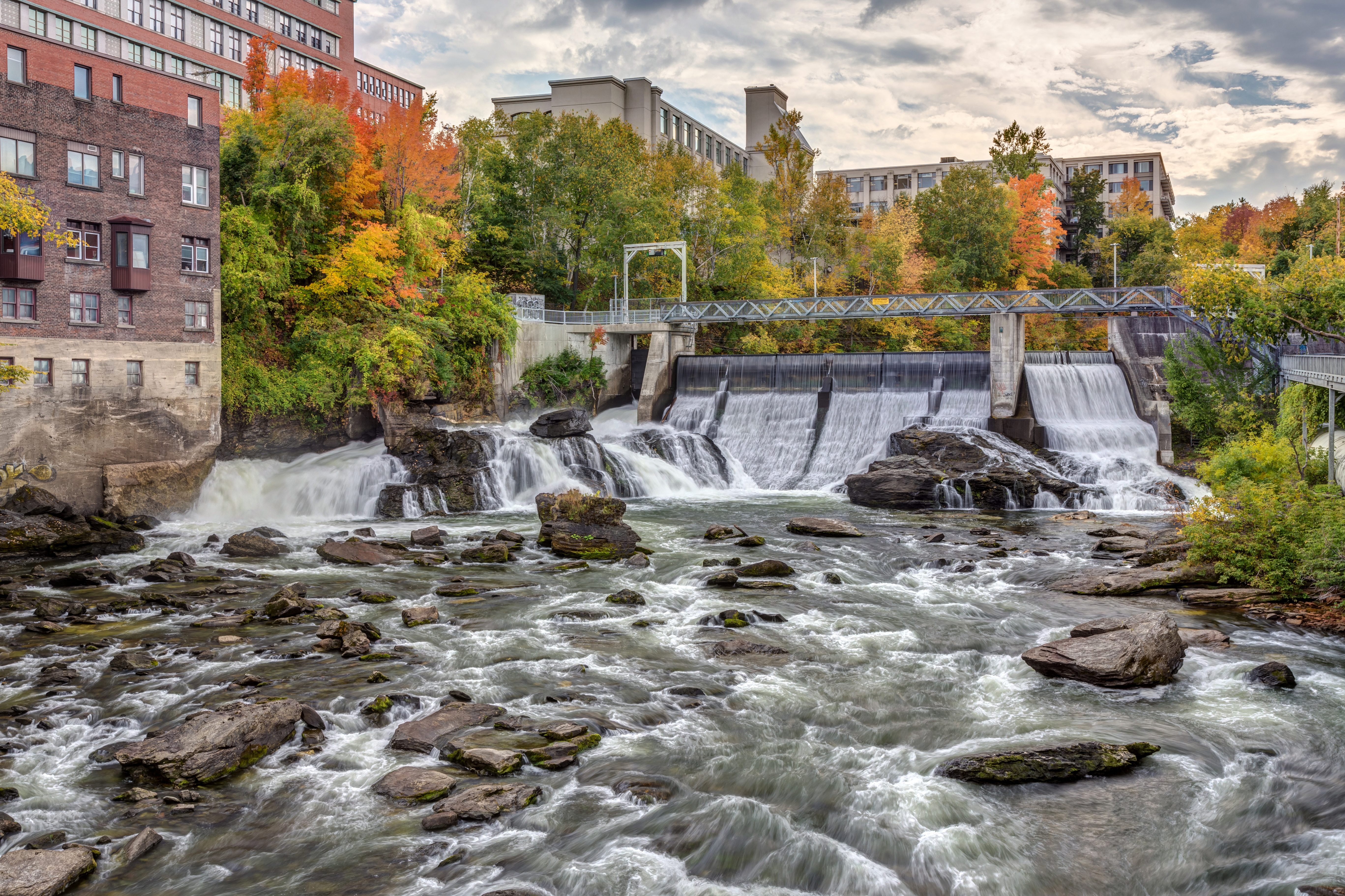 Hydroelectric power station, Sherbrooke, Quebec, Canada