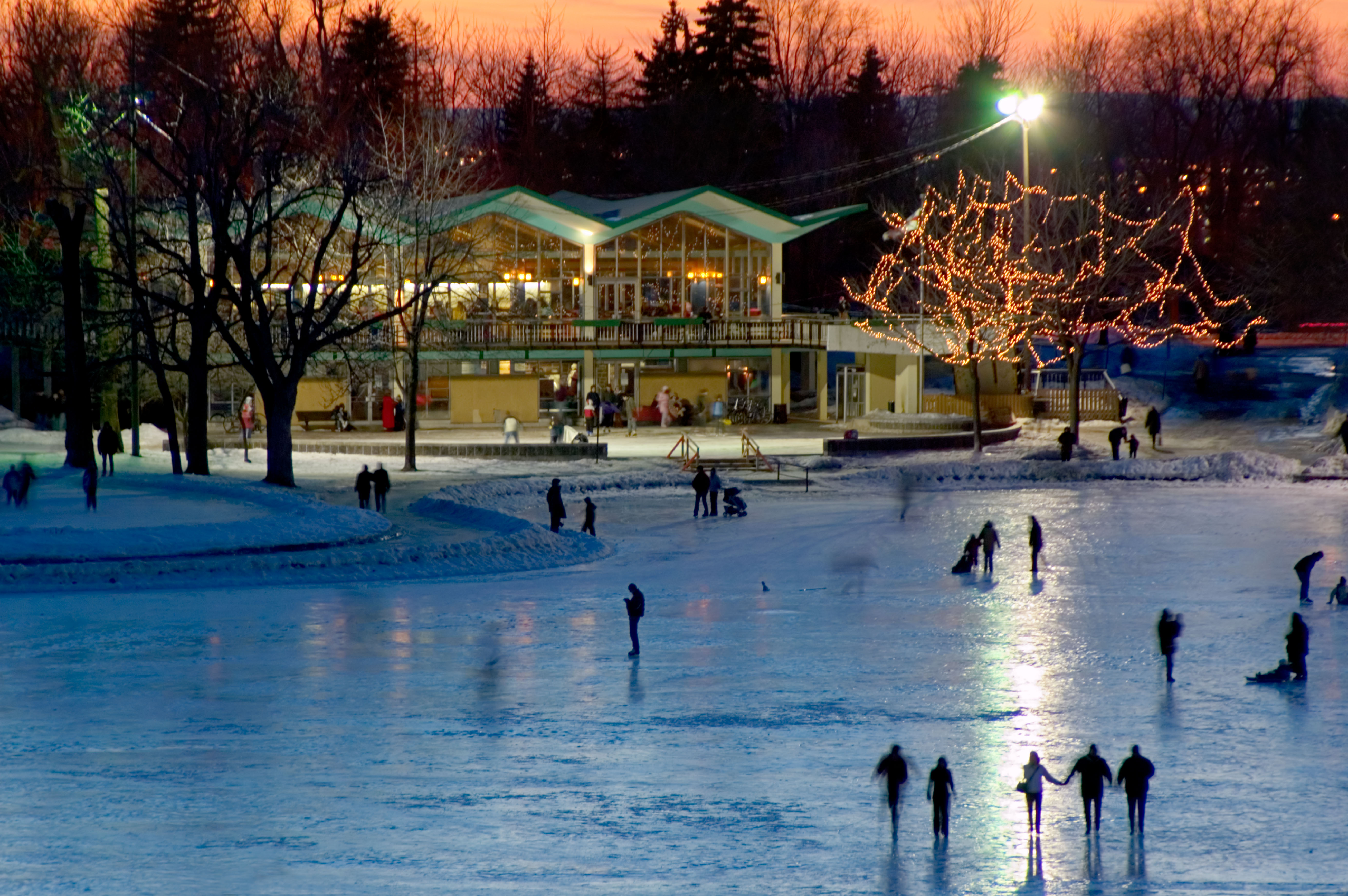 Skaters in Mount Royal Park, Montreal, Quebec, Canada