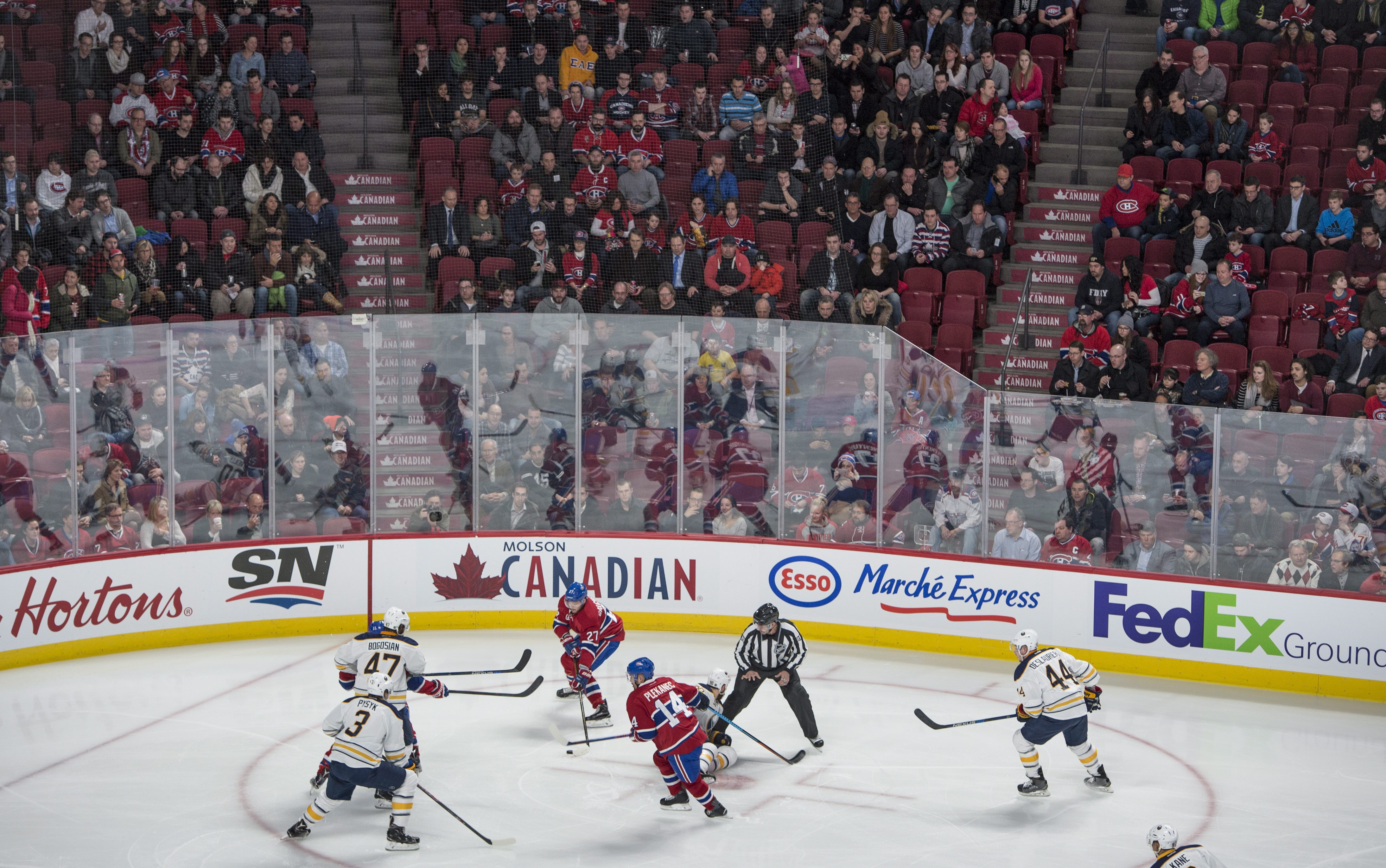 Montreal Canadiens hockey team playing in Montreal, Canada