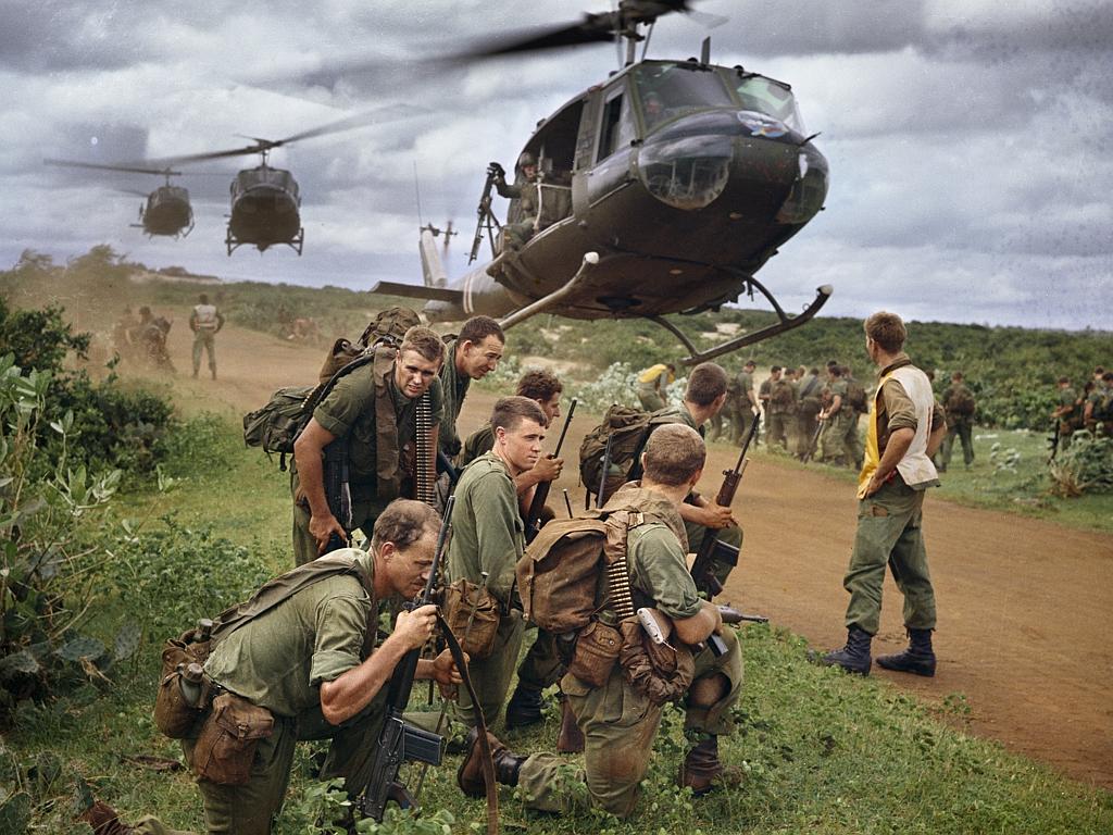 Australian soldiers awaiting transport during the Vietnam War (1957-1975)