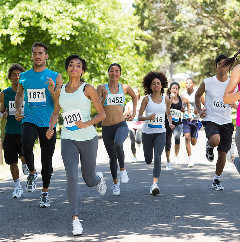 Runners in a race