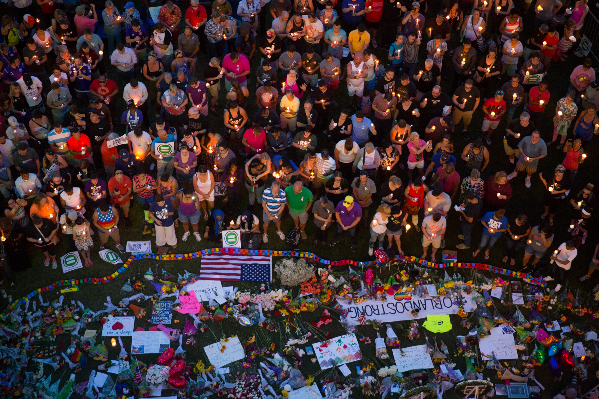 Candlelight vigil for victims of the Orlando nightclub shooting