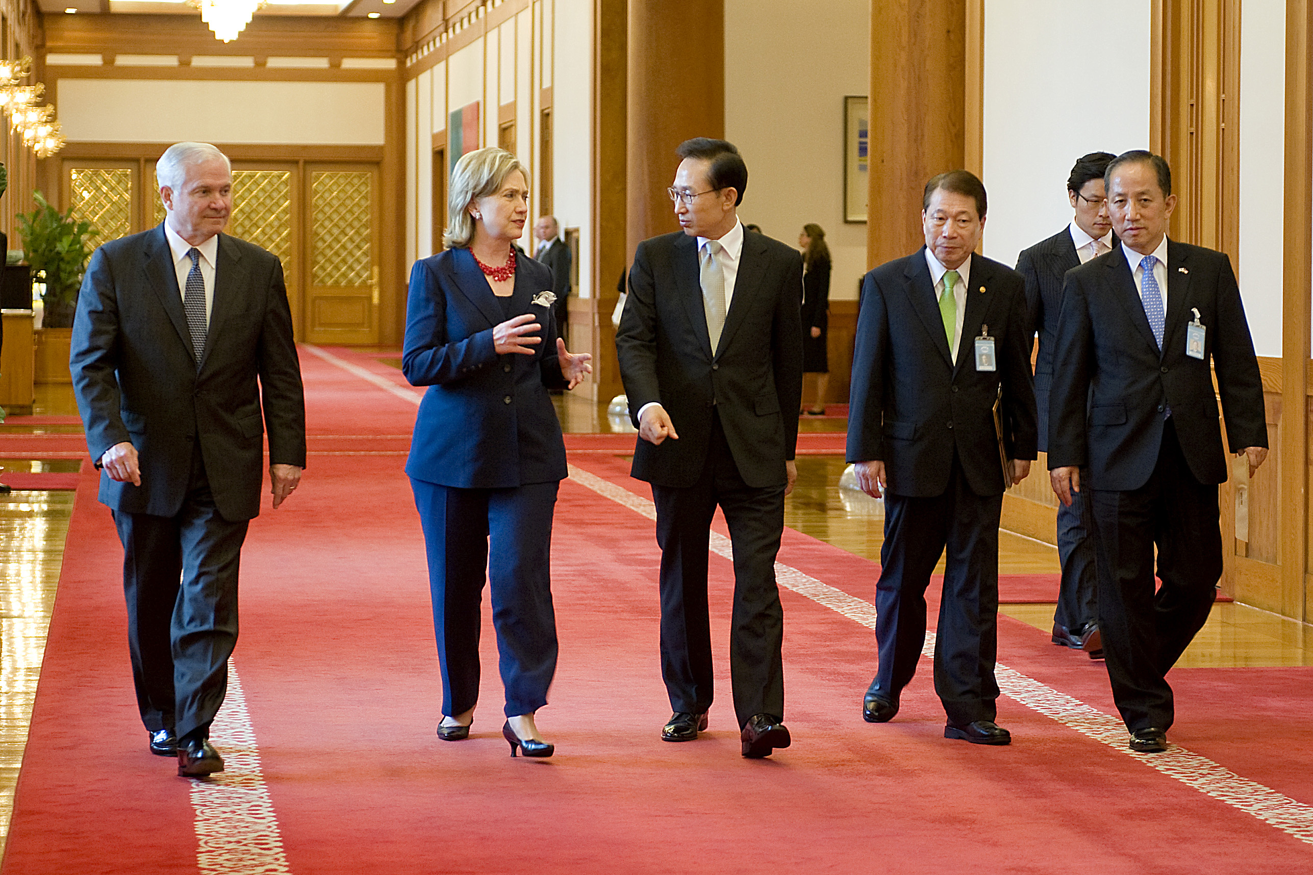 Hillary Rodham Clinton visits South Korea as U.S. secretary of state.