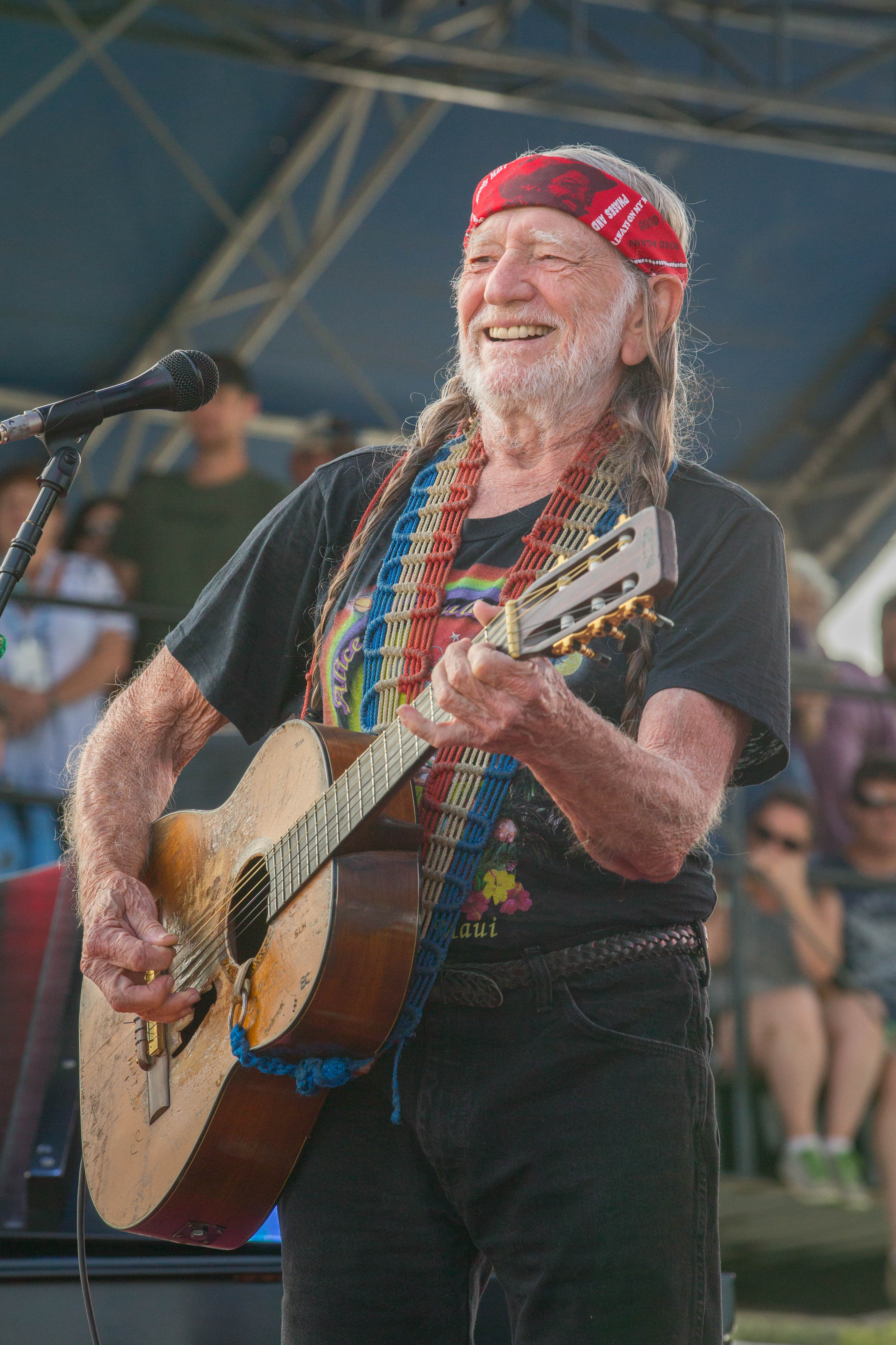 American singer and songwriter Willie Nelson