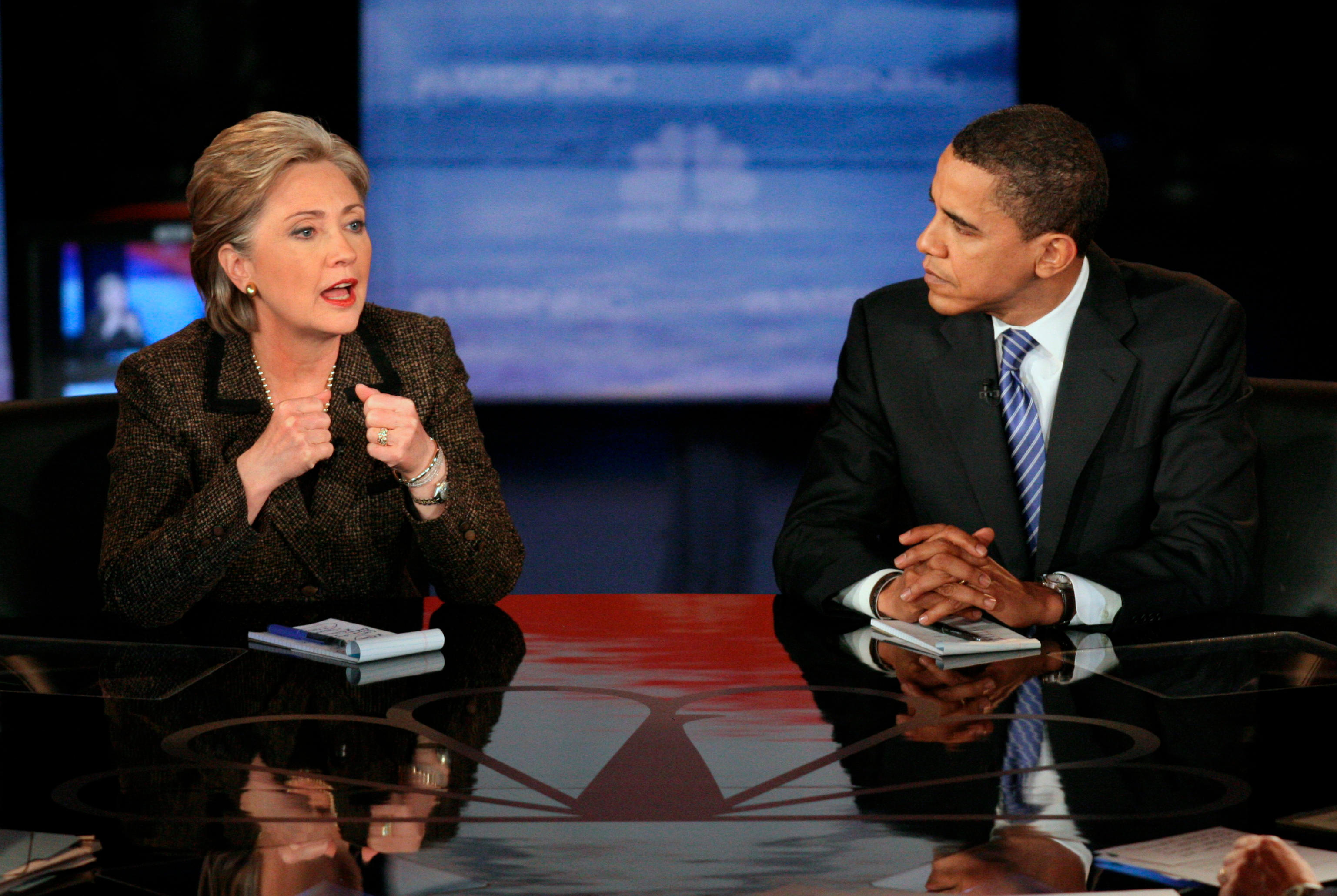 Debate between Democratic presidential candidates Hillary Rodham Clinton and Barack Obama in 2008