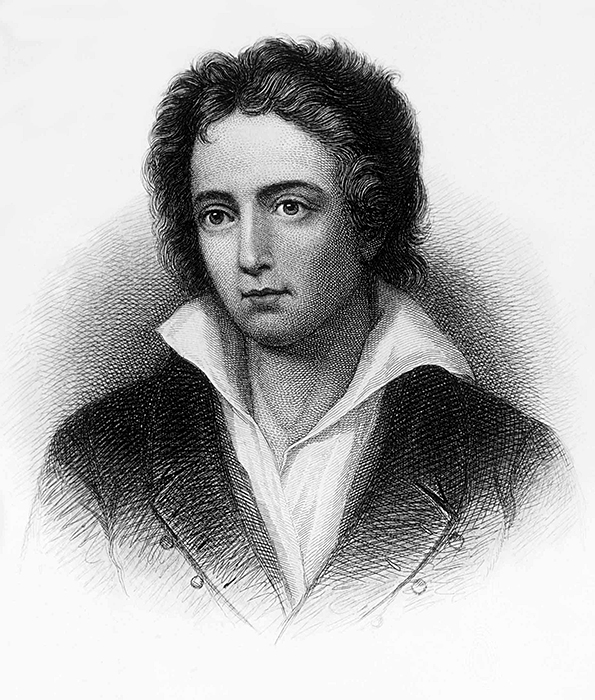 English poet Percy Bysshe Shelley