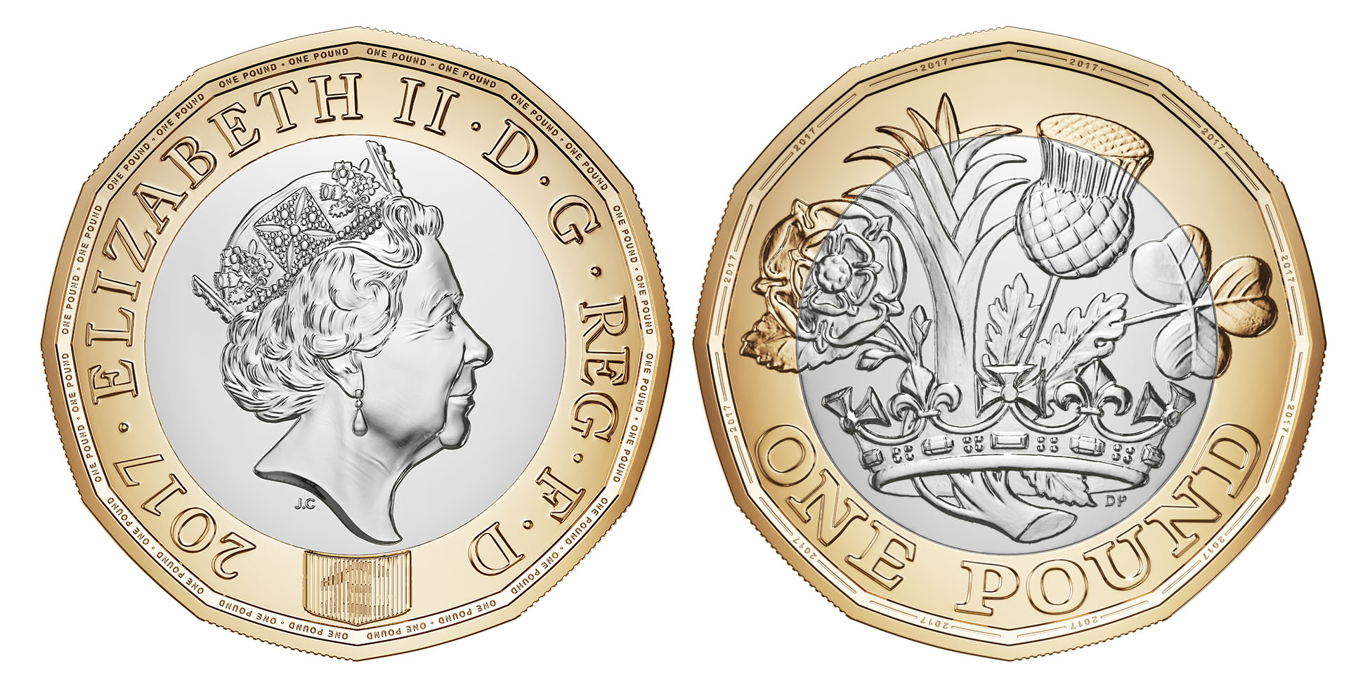 British one-pound coin