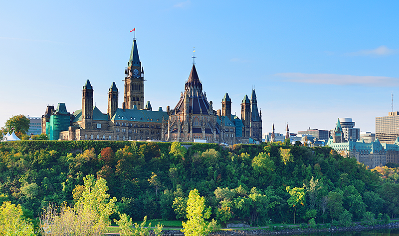 Canadian Parliament buildings in Ottawa