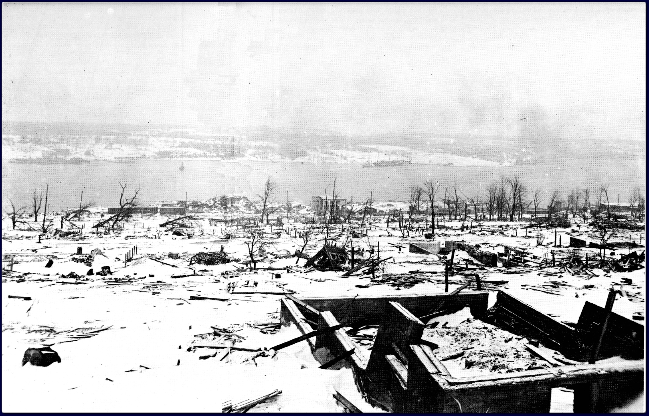 Devastation from the Halifax explosion, 1917