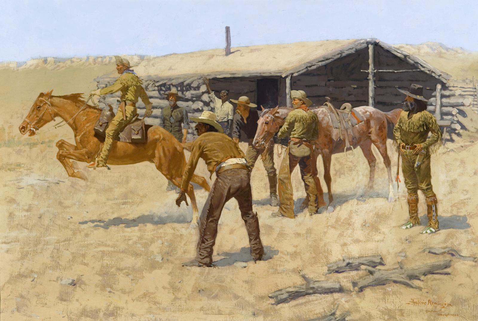 The Coming and Going of the Pony Express by Frederic Remington