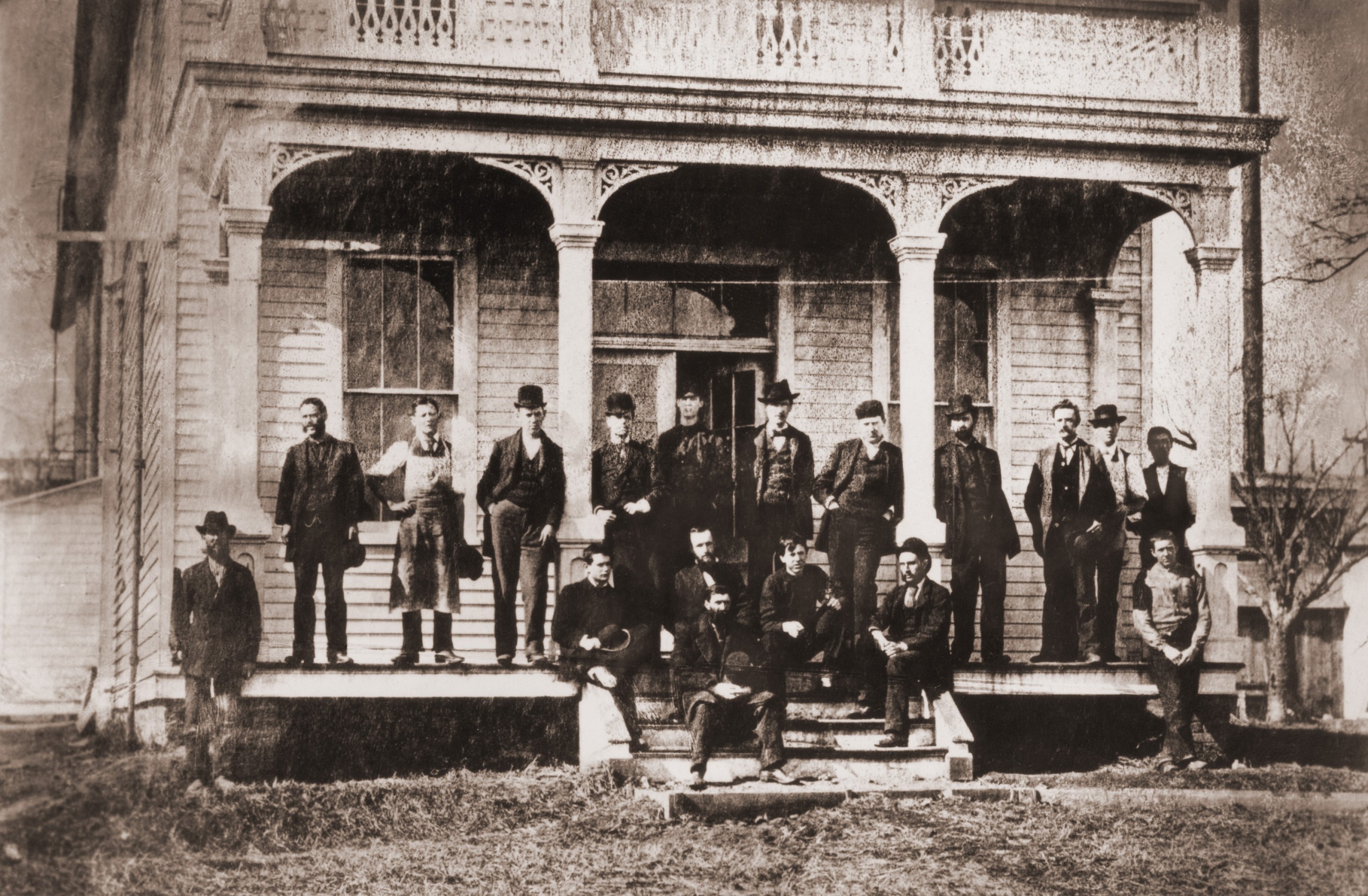 Thomas Edison with his assistants at Menlo Park