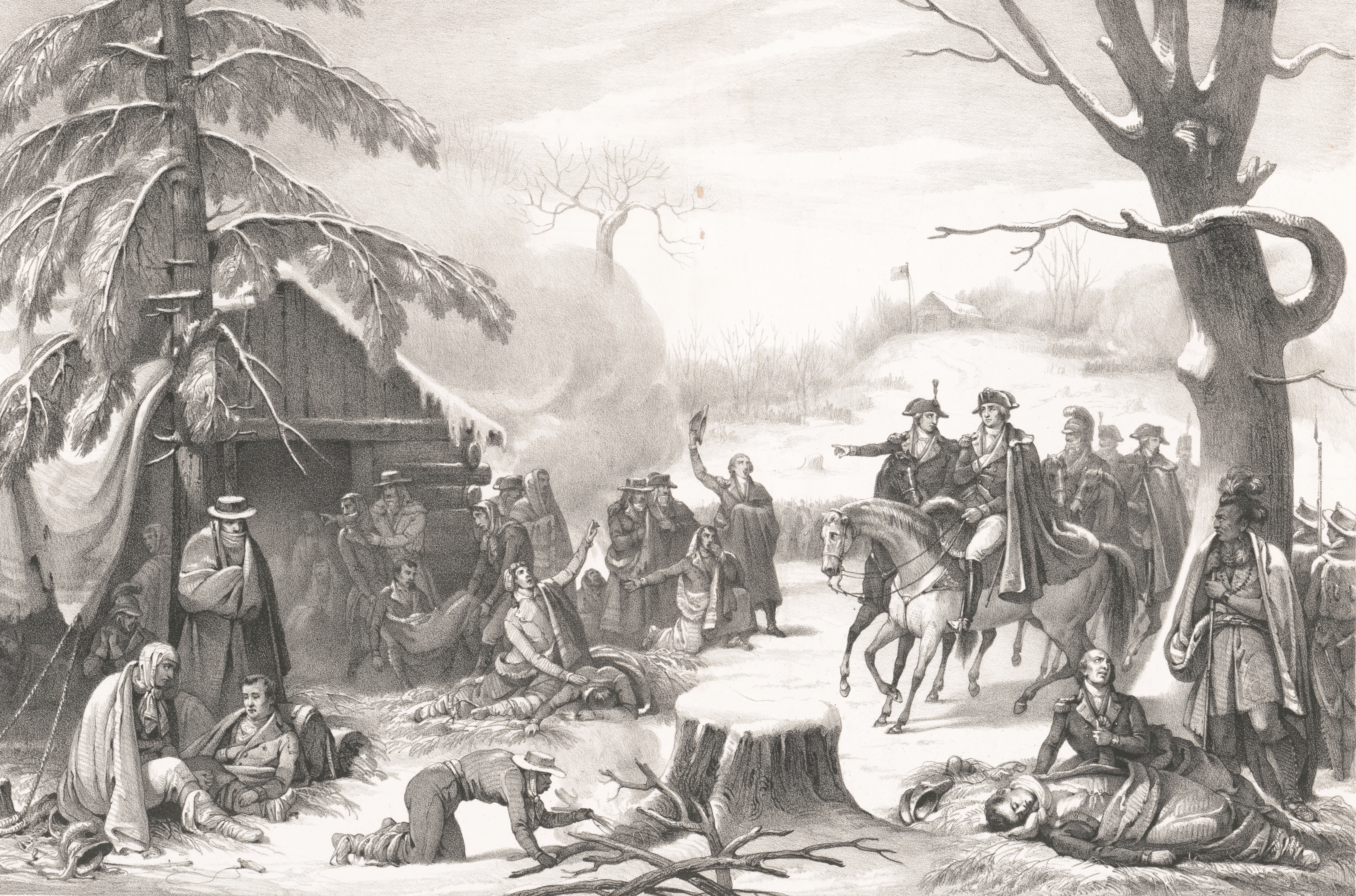 Winter at Valley Forge during the American Revolution